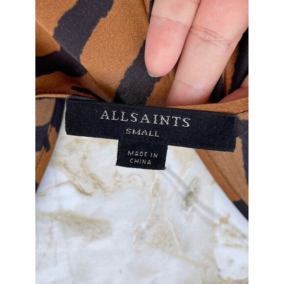 AllSaints animal print slip dress size small - Picture 9 of 12